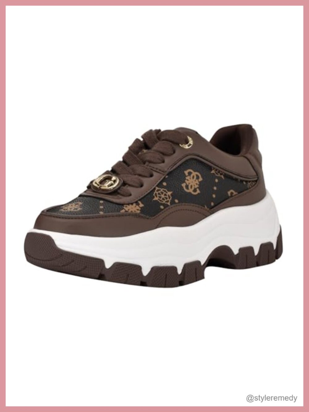Lace-Up Platform Sneakers Quattro G Gold-Tone Emblem Casual Athletic